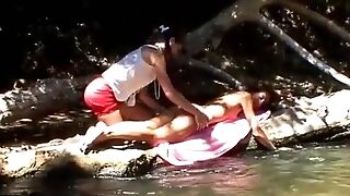 Beauty From France Loves Fucking Hard Near The Lake With Dark Haired